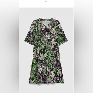 Occasionwear Rodebjer Womens Kandy Vegetal Print Dress Black Size M Color Black